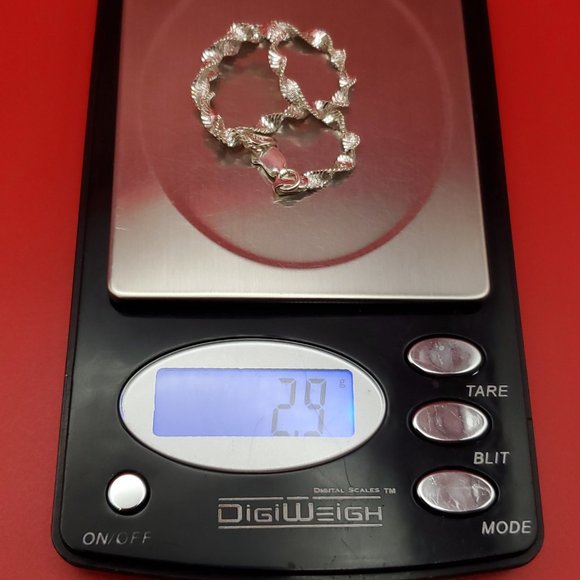 7 Inch 925 Sterling Silver Twisty Chain Bracelet - Picture 5 of 5